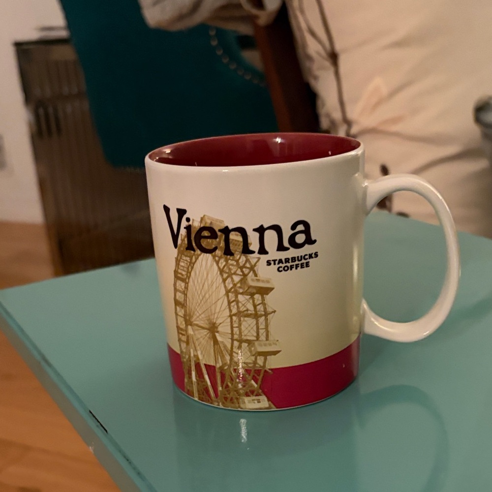 Starbucks Vienna Mug Icon collection- Ivory, Tan and Red